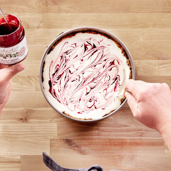 Black Currant with Wild Mint Cheesecake