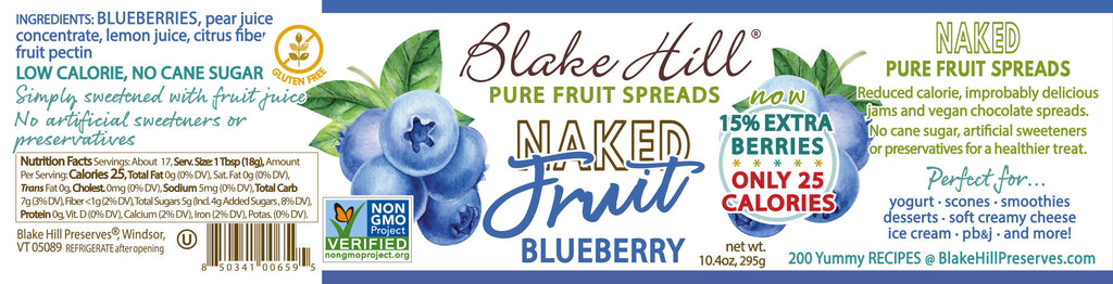 Naked Blueberry Spread nutrition facts
