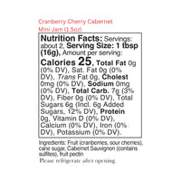 Bonnie's Cranberry Cherry Cabernet - Mini Jam 1.5 oz