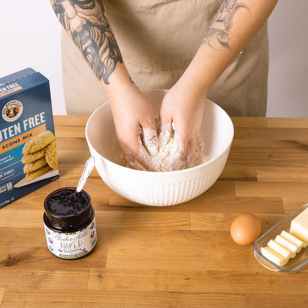 Gluten-Free Naked Blueberry Scones