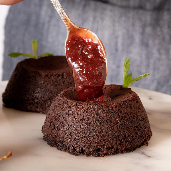 Gluten-Free Chocolate Cherry Lava Cake